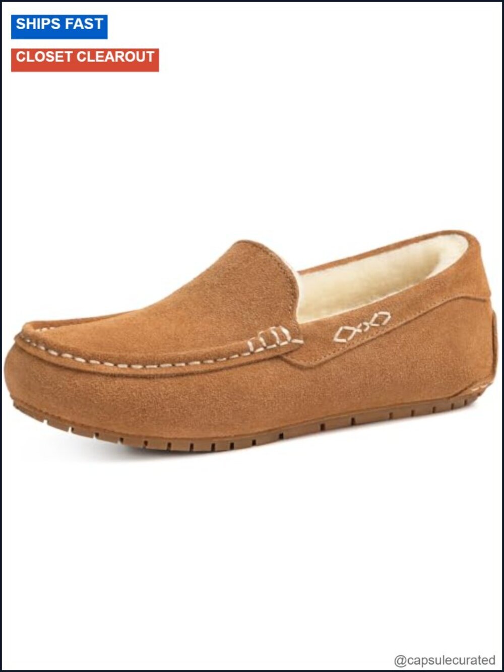 Genuine Suede Mocc Memory Foam Indoor Outdoor